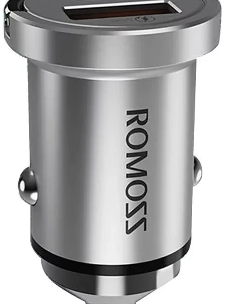 Car charger Romoss AU45T Car Charger, USB + USB-C, PD + QC 45W, Silver (6958377513019)