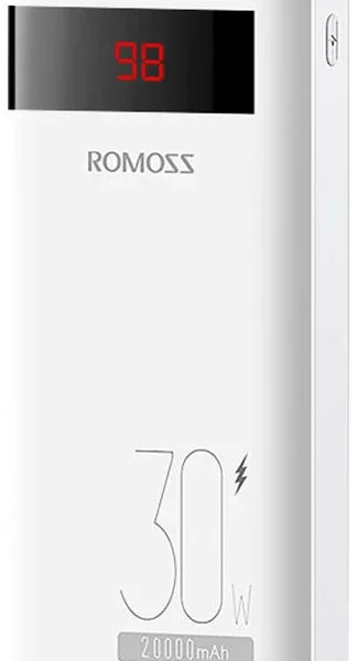 Romoss Sense6PS Pro Powerbank 20000mAh, 30W (white) (6936857200949)